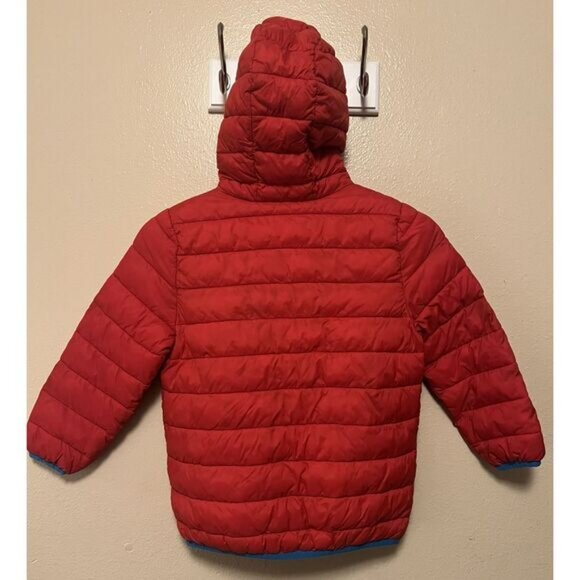 Mini Boden Pack Away Jacket Coat Puffer Red Blue Water Resistant Youth Size 5-6 - Picture 2 of 16